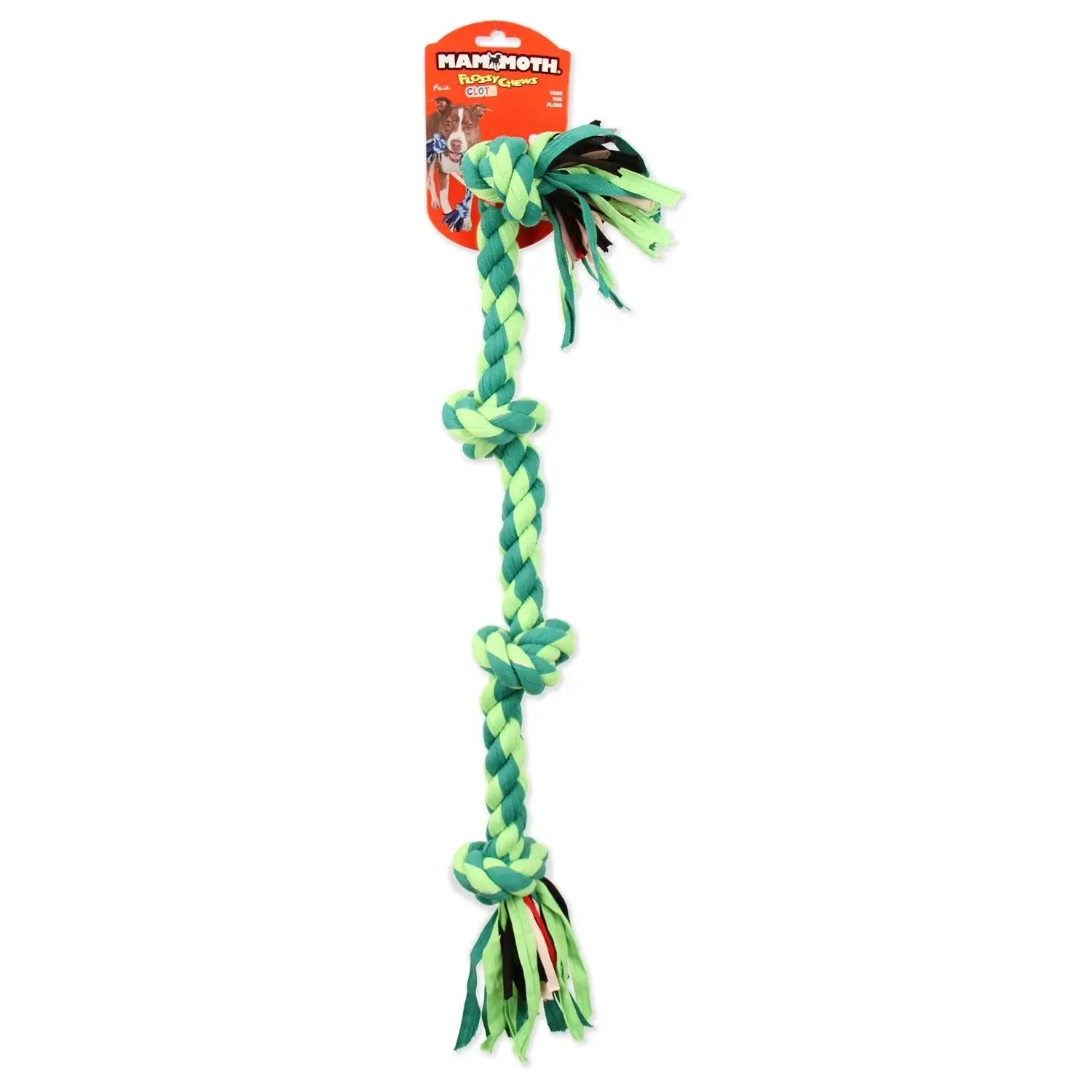 Mammoth Flossy Chews 27" Large 4-Knot Tug Rope Dog Toy - Durable, Interactive Fun for Your Furry Friend! Mammoth Pet Products