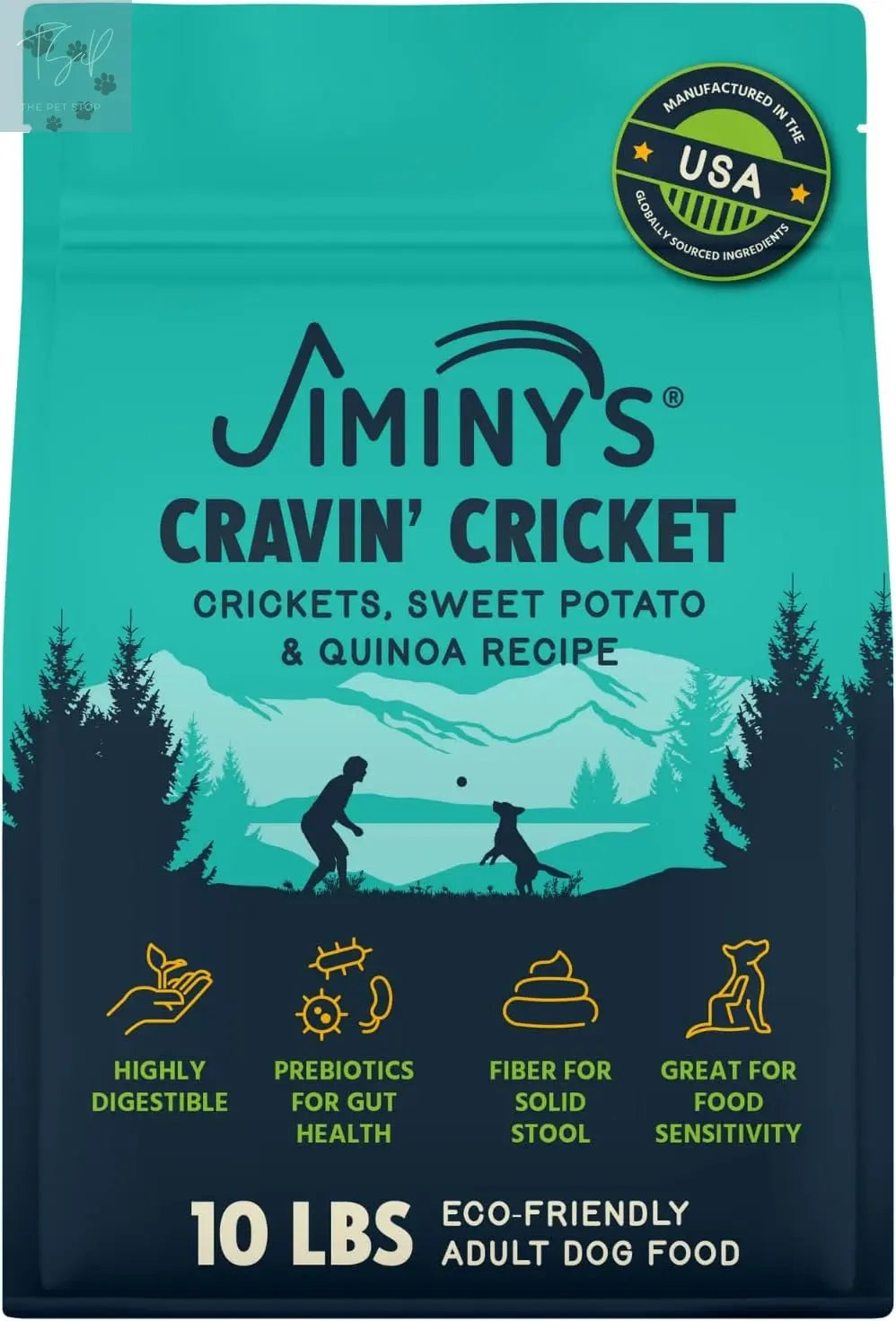 Jiminy's Good Grub Hypoallergenic Dry Dog Food for Healthy Skin and Coat and Improved Oral Health, 10 lb Bag, Made in the USA Jiminy's