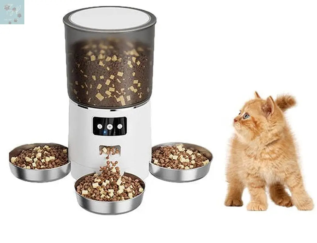 HEYBO Automatic Cat Feeder Smart App-Controlled Pet Feeder with 3 Bowls The Pet Stop