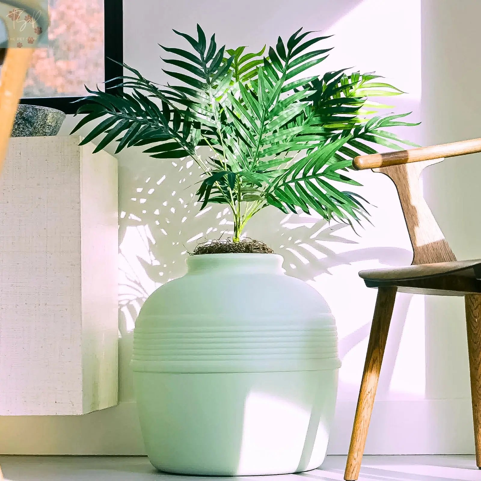 Discreet Litter Box Planter with Hooded Design and Artificial Plant for Pets Does not apply