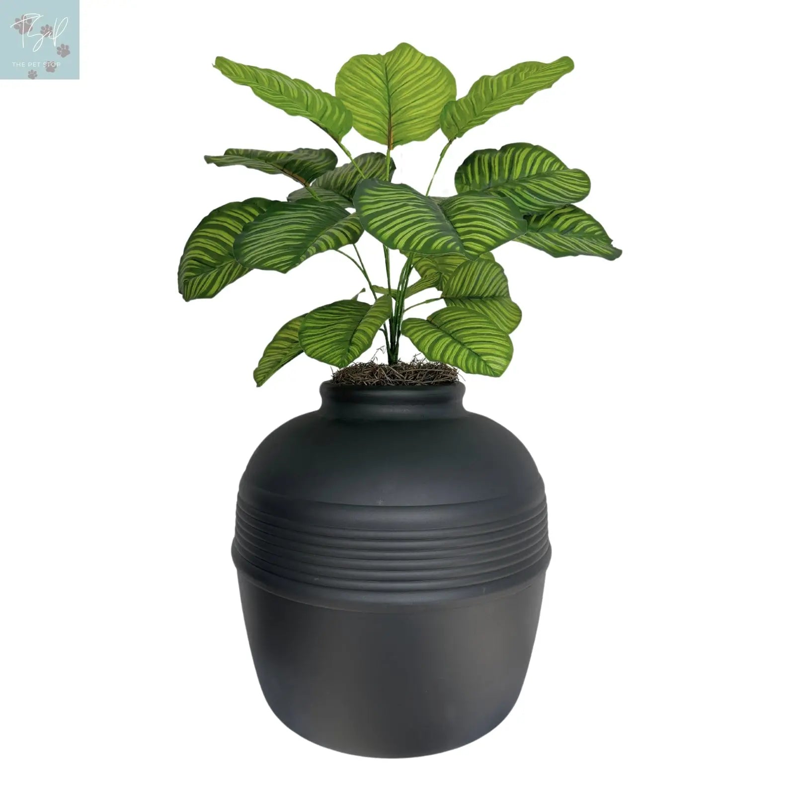 Discreet Litter Box Planter with Hooded Design and Artificial Plant for Pets Does not apply