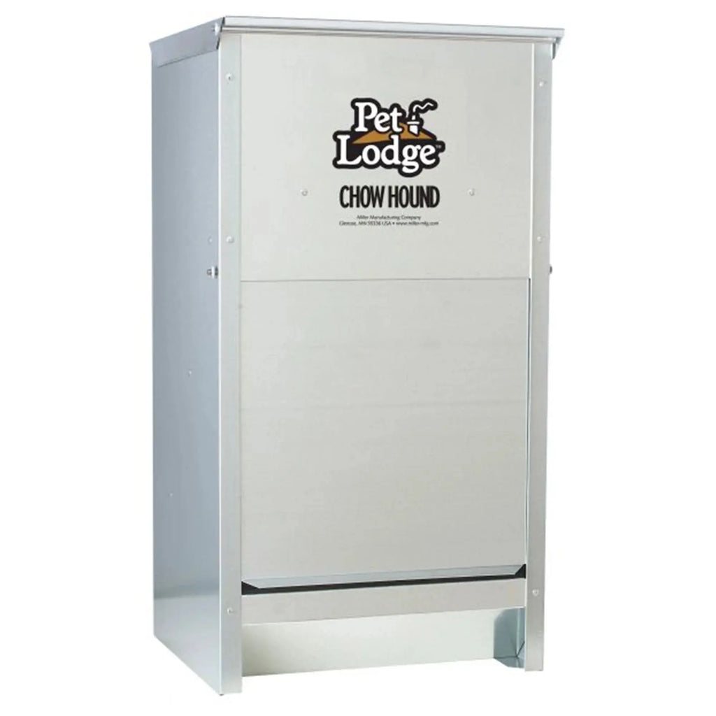 Automatic Pet Lodge Steel Dog Feeder with 25-Pound Capacity Miller Manufacturing Company