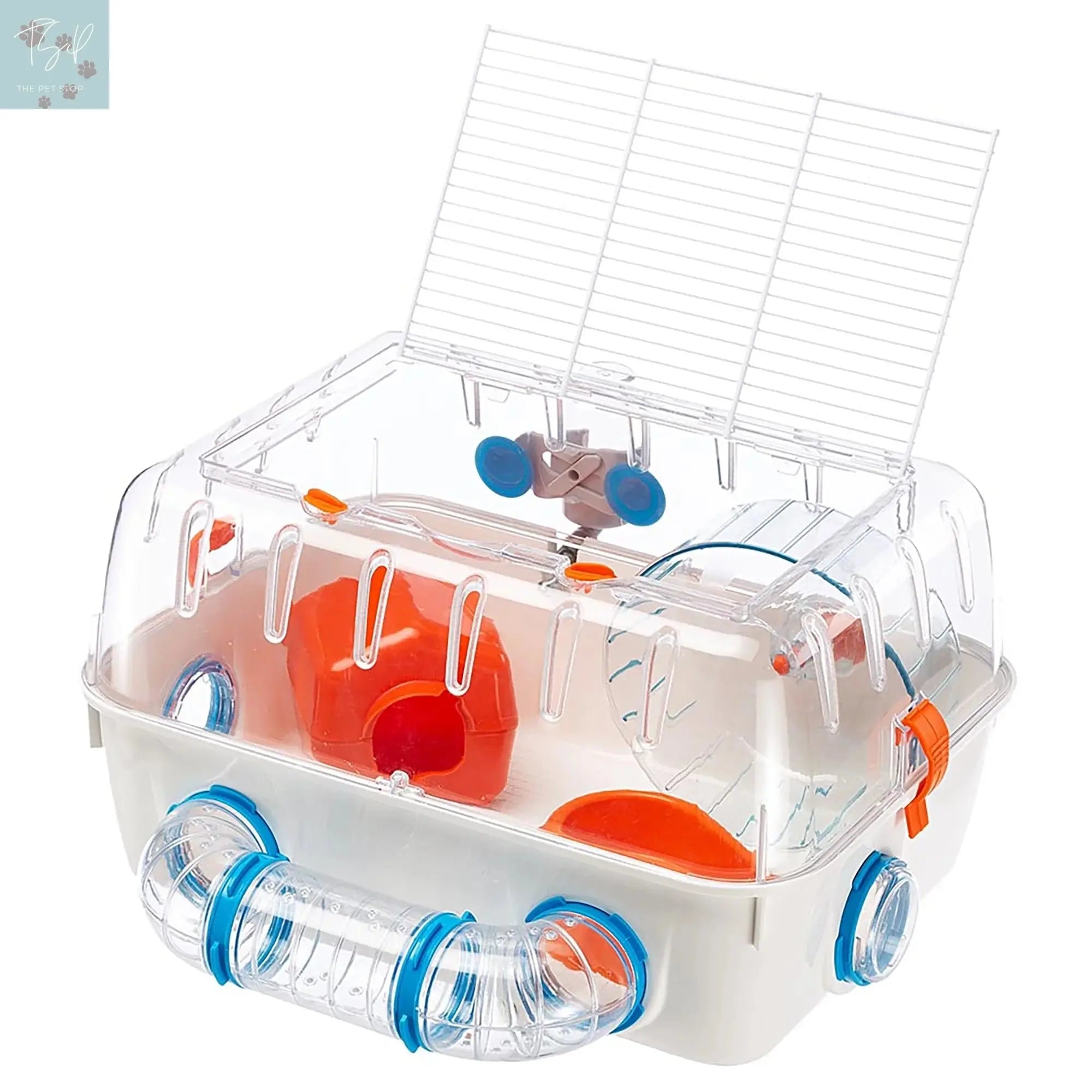 Ferplast Combi 1 Starter Hamster Cage | Includes Accessories | 15.94L X 11.61W X 8.86H Inches, Green Ferplast