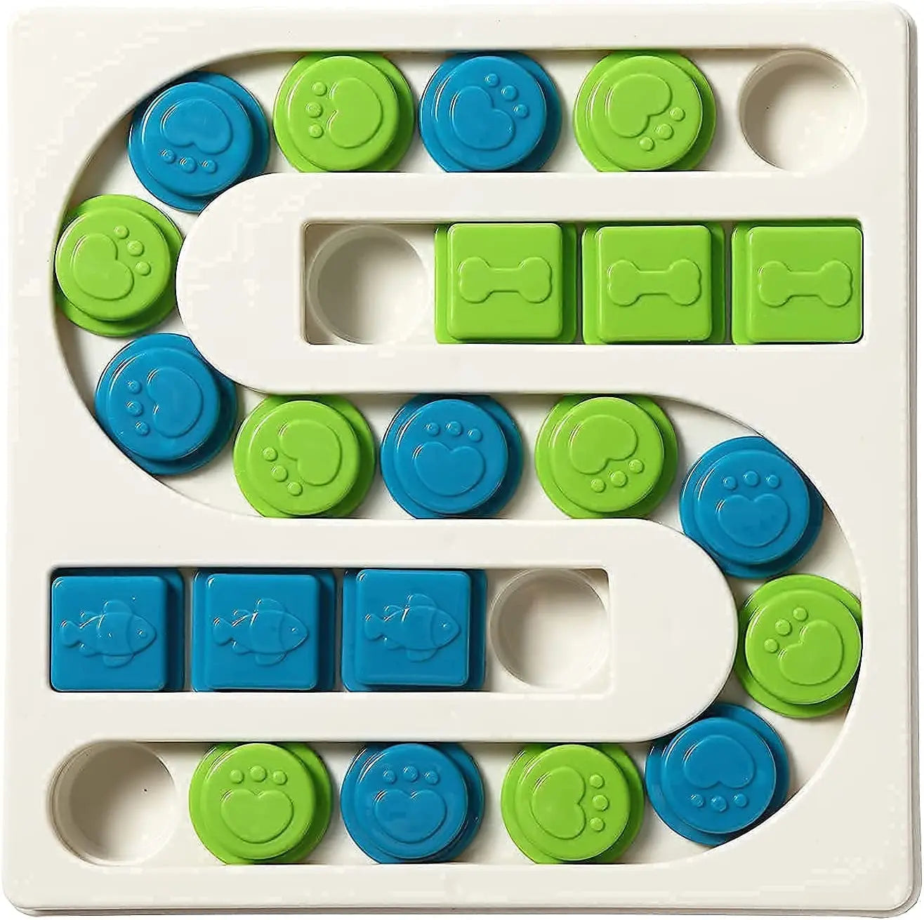 Smart Paws Interactive Pet Puzzle Toy with 25 Holes - Mental Stimulation Treat Dispenser and Enrichment Game for Dogs and Cats of All Sizes YILEPET