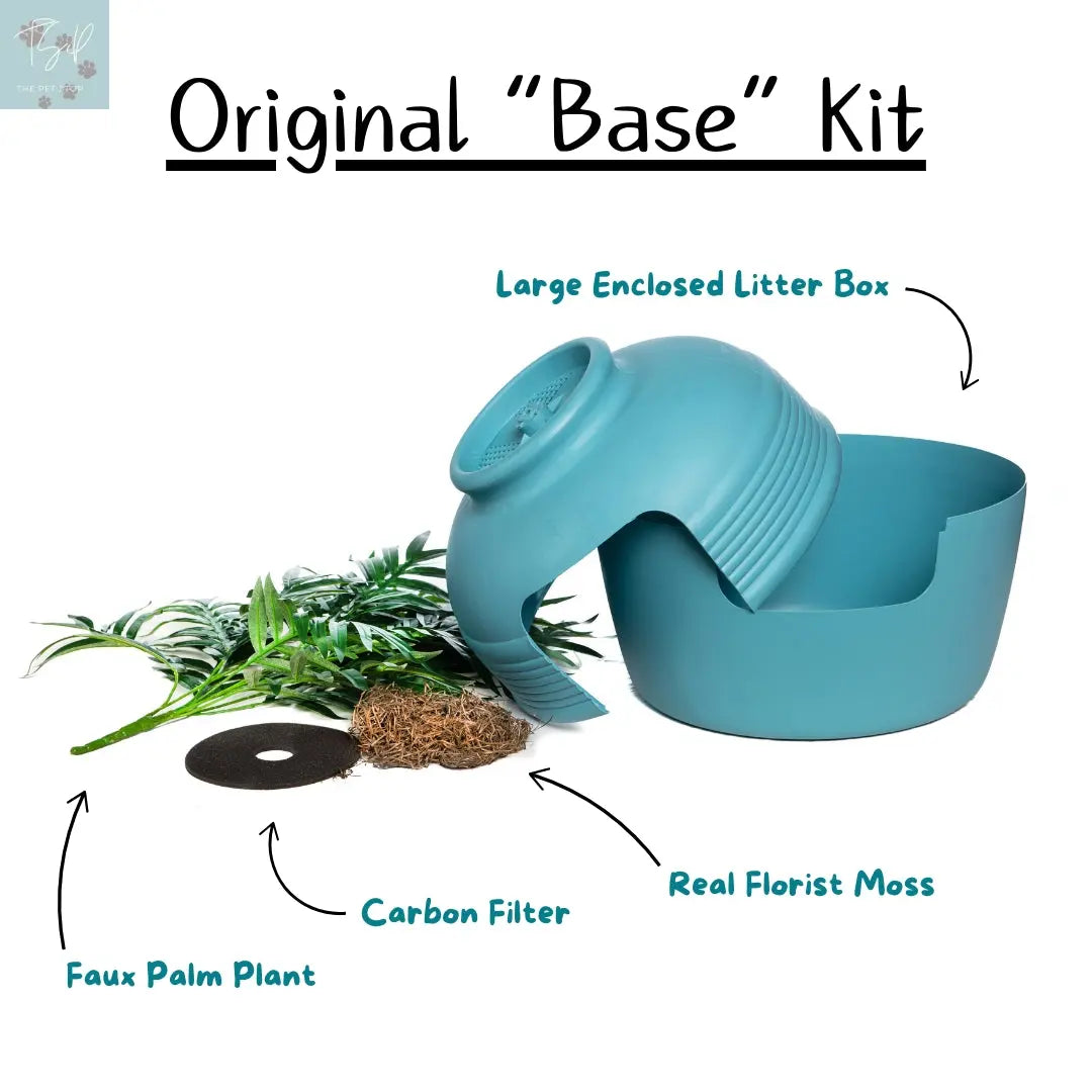 Discreet Litter Box Planter with Hooded Design and Artificial Plant for Pets Does not apply