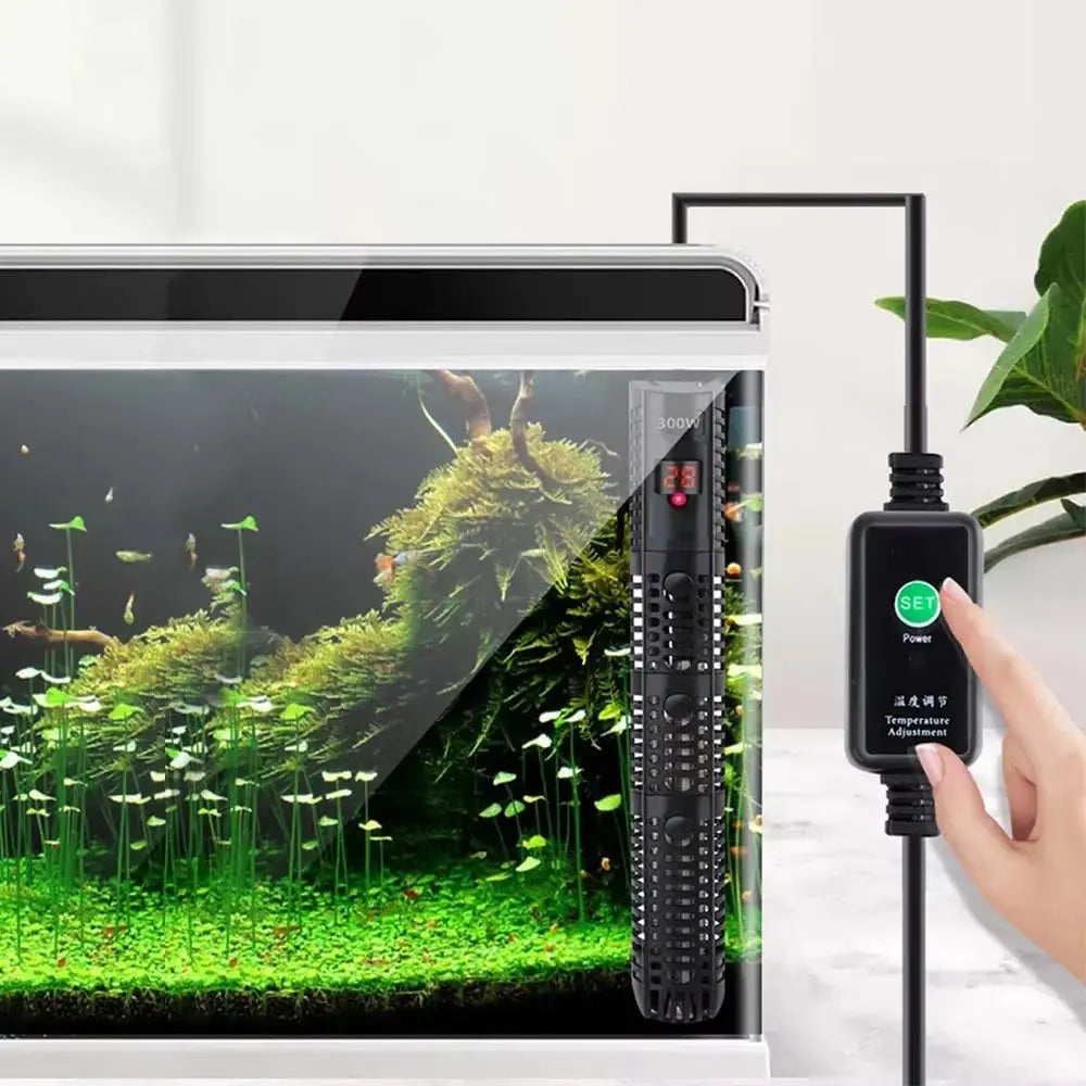 Revolutionary Aquarium Submersible Heater with LCD Display - Effortlessly Adjust Water Temperatures from 50W to 500W for Your Aquatic Paradise Does not apply