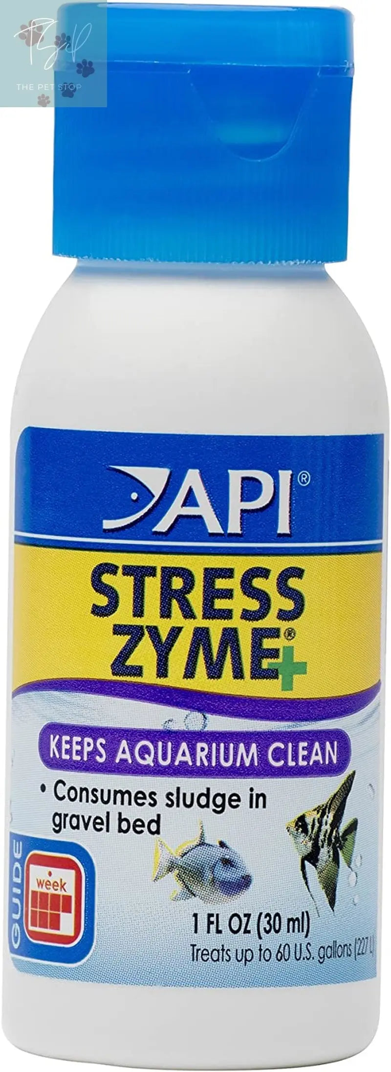 API Stress Zyme Aquarium Cleaning Solution for Freshwater and Saltwater - 16 Ounce Bottle Mars Fishcare