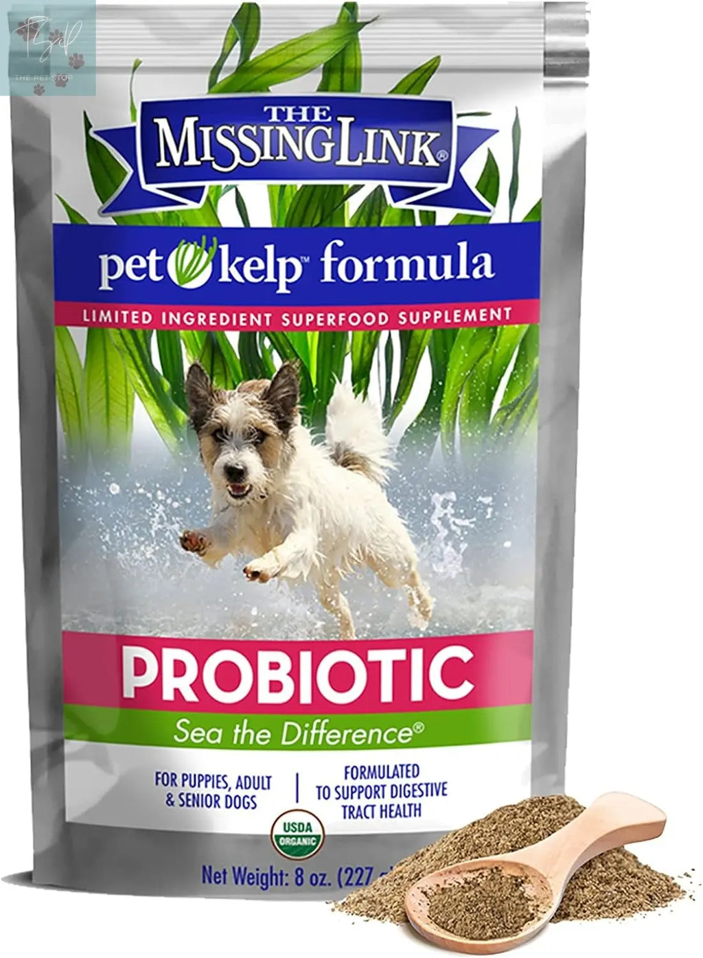 Missing Link Pet Kelp Canine Probiotic 8 oz Organic Superfood Powder Supplement for Canine Digestive Health W.F. YOUNG, INC.