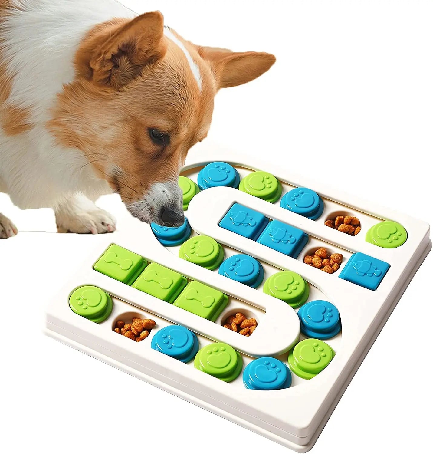 Smart Paws Interactive Pet Puzzle Toy with 25 Holes - Mental Stimulation Treat Dispenser and Enrichment Game for Dogs and Cats of All Sizes YILEPET