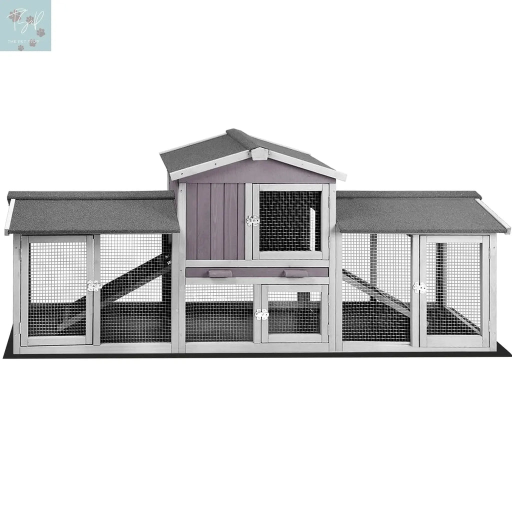 Aivituvin Wooden Outdoor Chicken Coop with Dual Run and Removable PVC Layer Aivituvin Inc