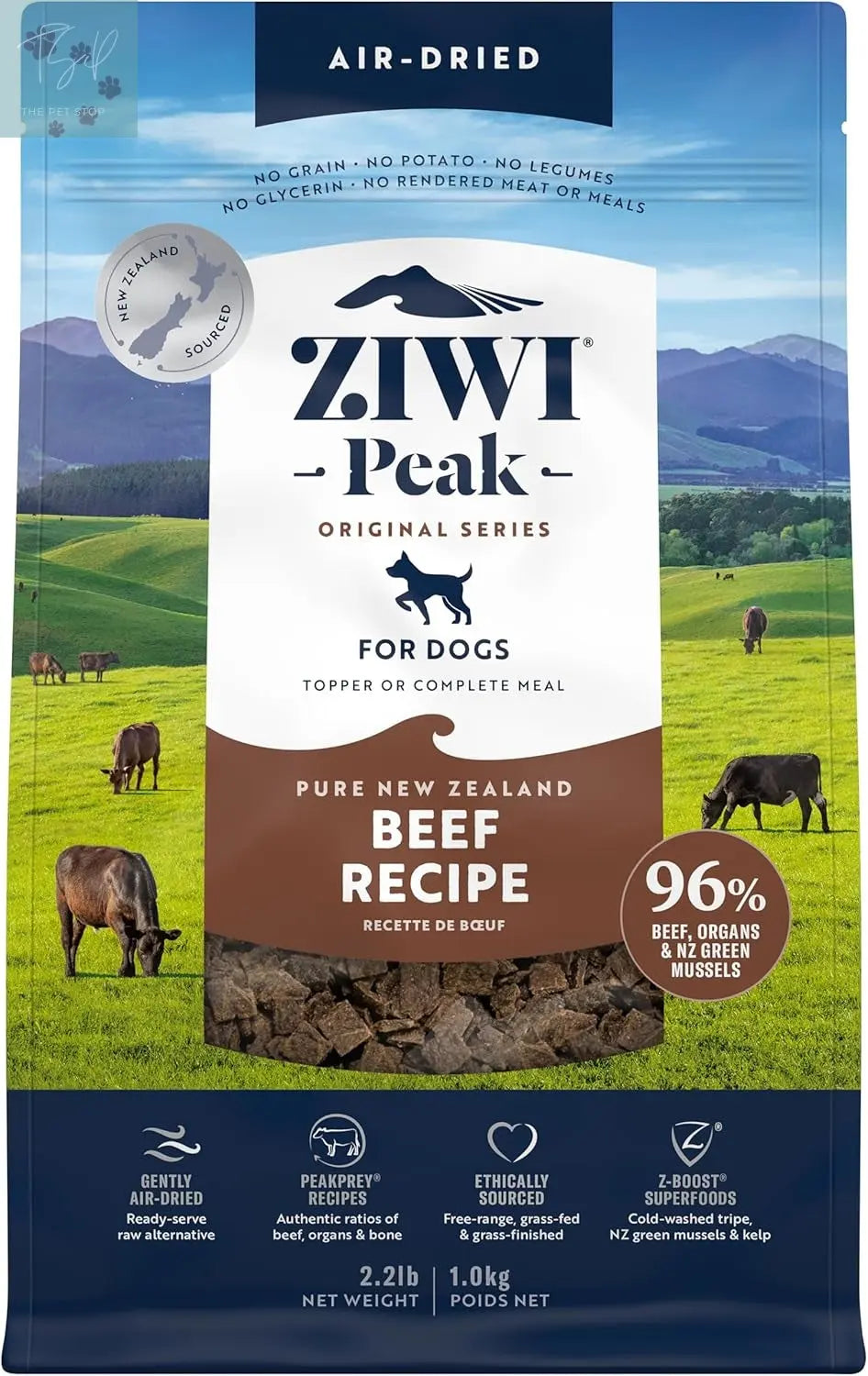 ZIWI Peak Air-Dried Dog Food - Tripe & Lamb Formula, All-Natural, High Protein, Grain-Free, Limited Ingredient with Superfoods (35.2 oz) ZIWI