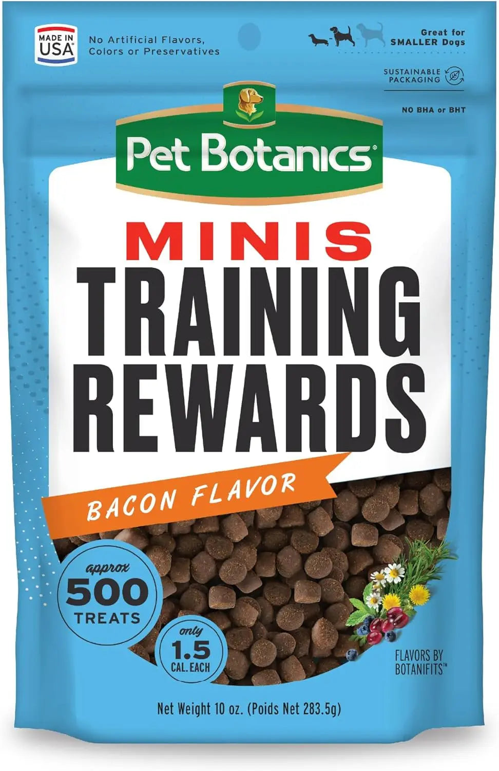 Deliciously Soft & Chewy Training Treats for Dogs - Pet Botanics 10 oz. Mini Chicken Flavor Rewards, Perfect for All Breeds! Pet Botanics