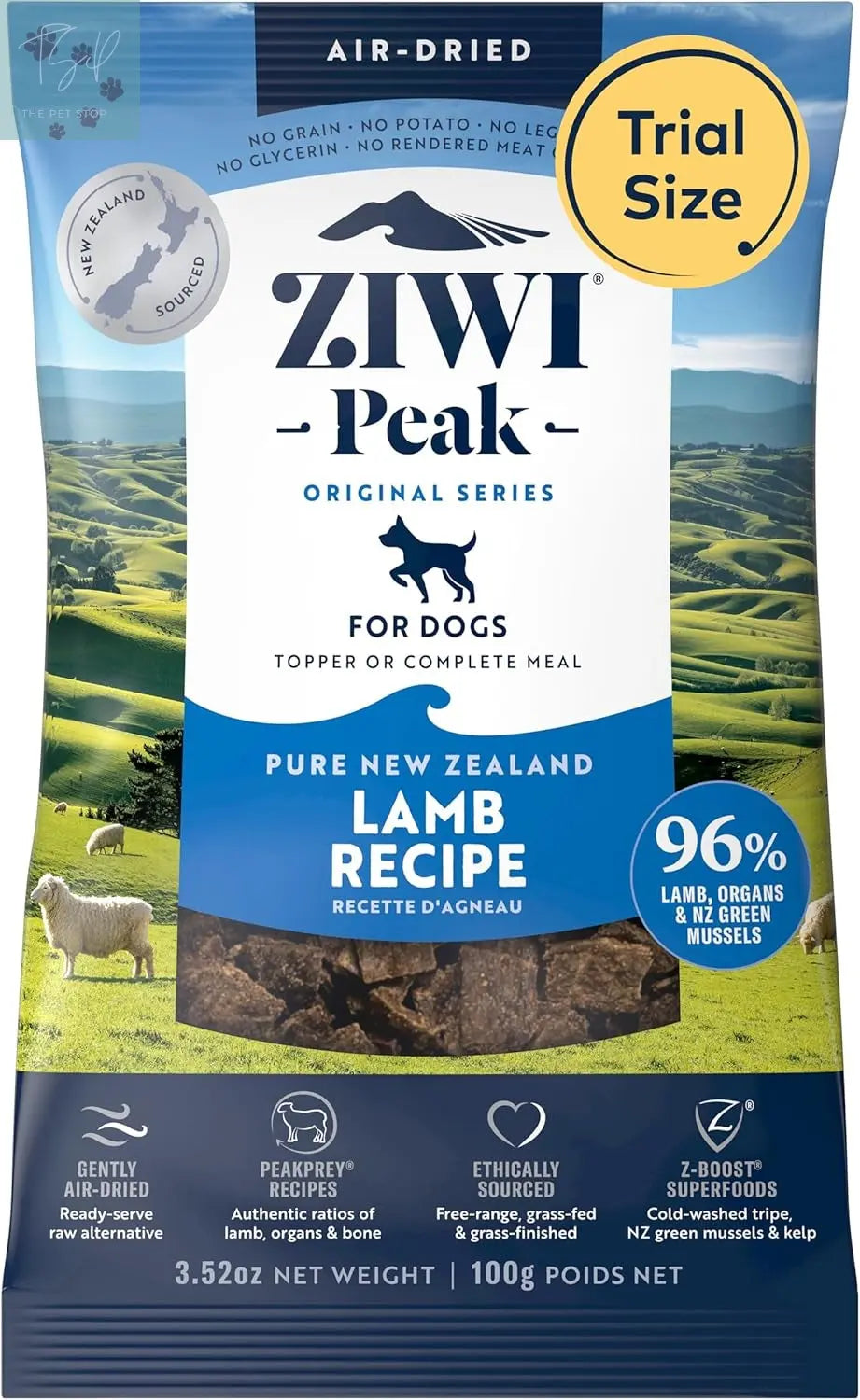 ZIWI Peak Air-Dried Dog Food - Tripe & Lamb Formula, All-Natural, High Protein, Grain-Free, Limited Ingredient with Superfoods (35.2 oz) ZIWI