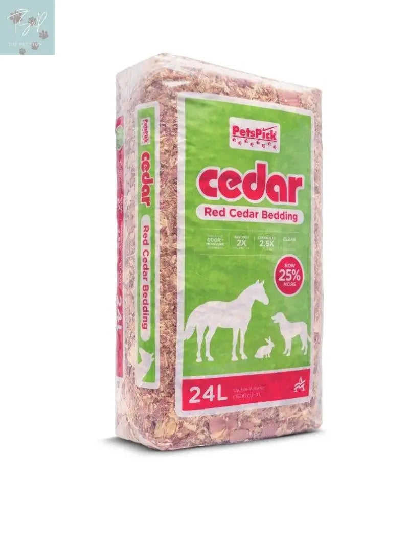 Pets Pick Red Cedar Bedding 24L Bag American Wood Fibers