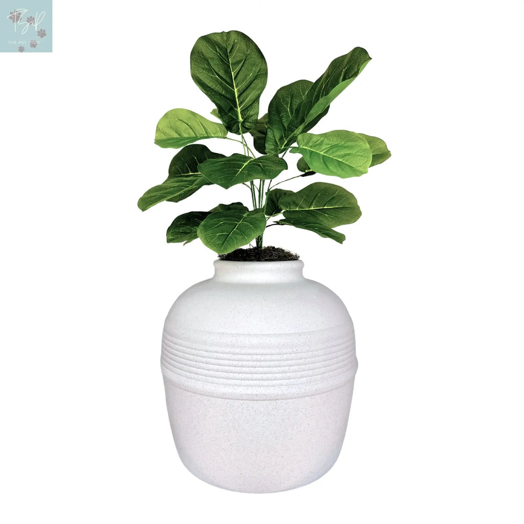 Discreet Litter Box Planter with Hooded Design and Artificial Plant for Pets Does not apply
