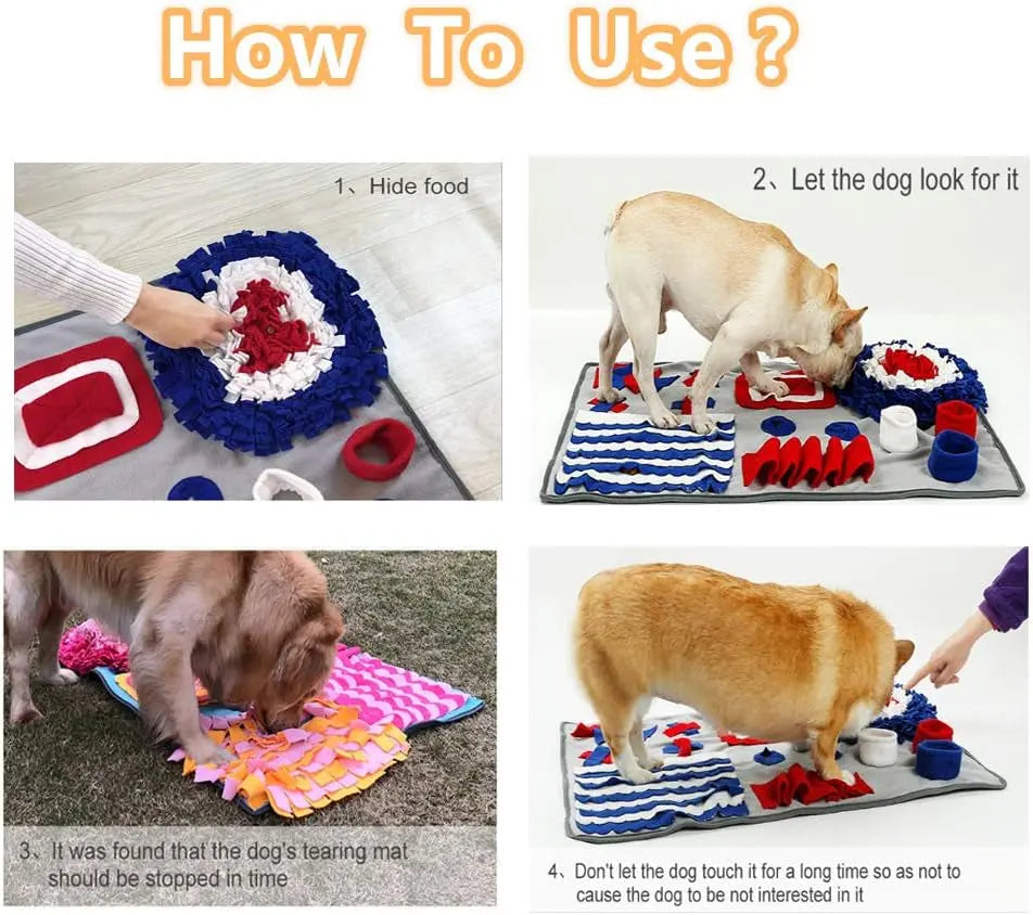 Brandname Miguo Interactive Pet Snuffle Mat for Dogs - Durable Slow Feeding Puzzle Toy, Encourages Natural Foraging Skills, Machine Washable (Grey Rectangle) Manufactuer