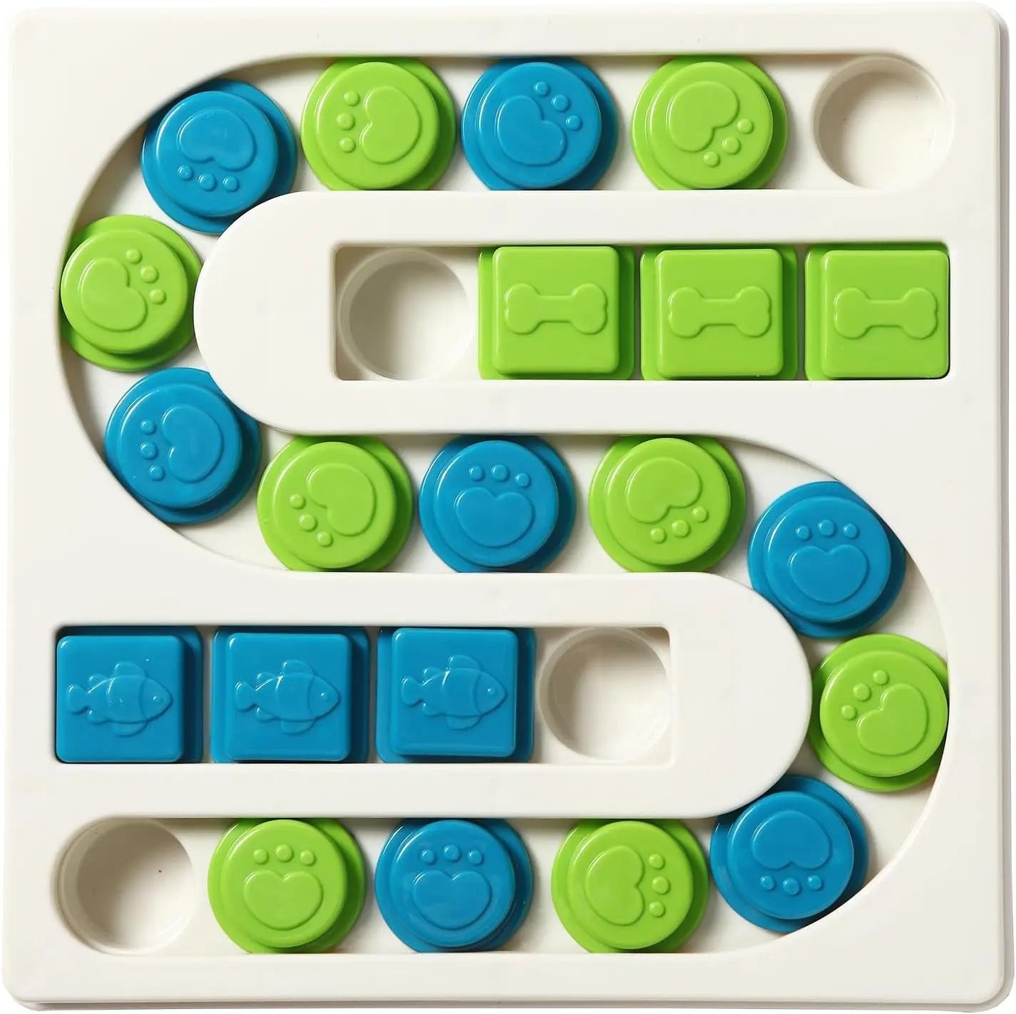 Smart Paws Interactive Pet Puzzle Toy with 25 Holes - Mental Stimulation Treat Dispenser and Enrichment Game for Dogs and Cats of All Sizes YILEPET