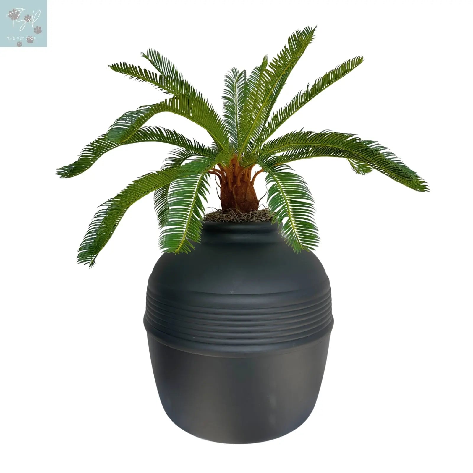 Discreet Litter Box Planter with Hooded Design and Artificial Plant for Pets Does not apply