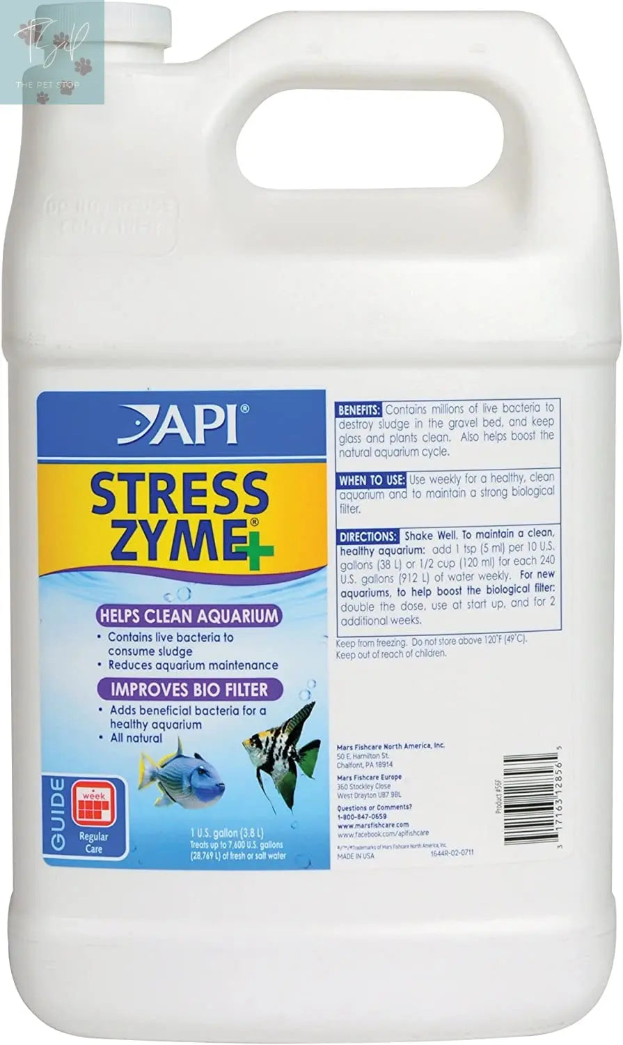 API Stress Zyme Aquarium Cleaning Solution for Freshwater and Saltwater - 1 Gallon Mars Fishcare