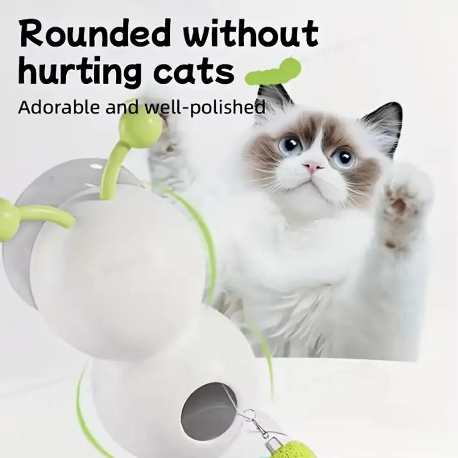 Interactive Electric Caterpillar Toy for Cats with Suction Cup - Self-Entertainment and Boredom Relief Device NONE