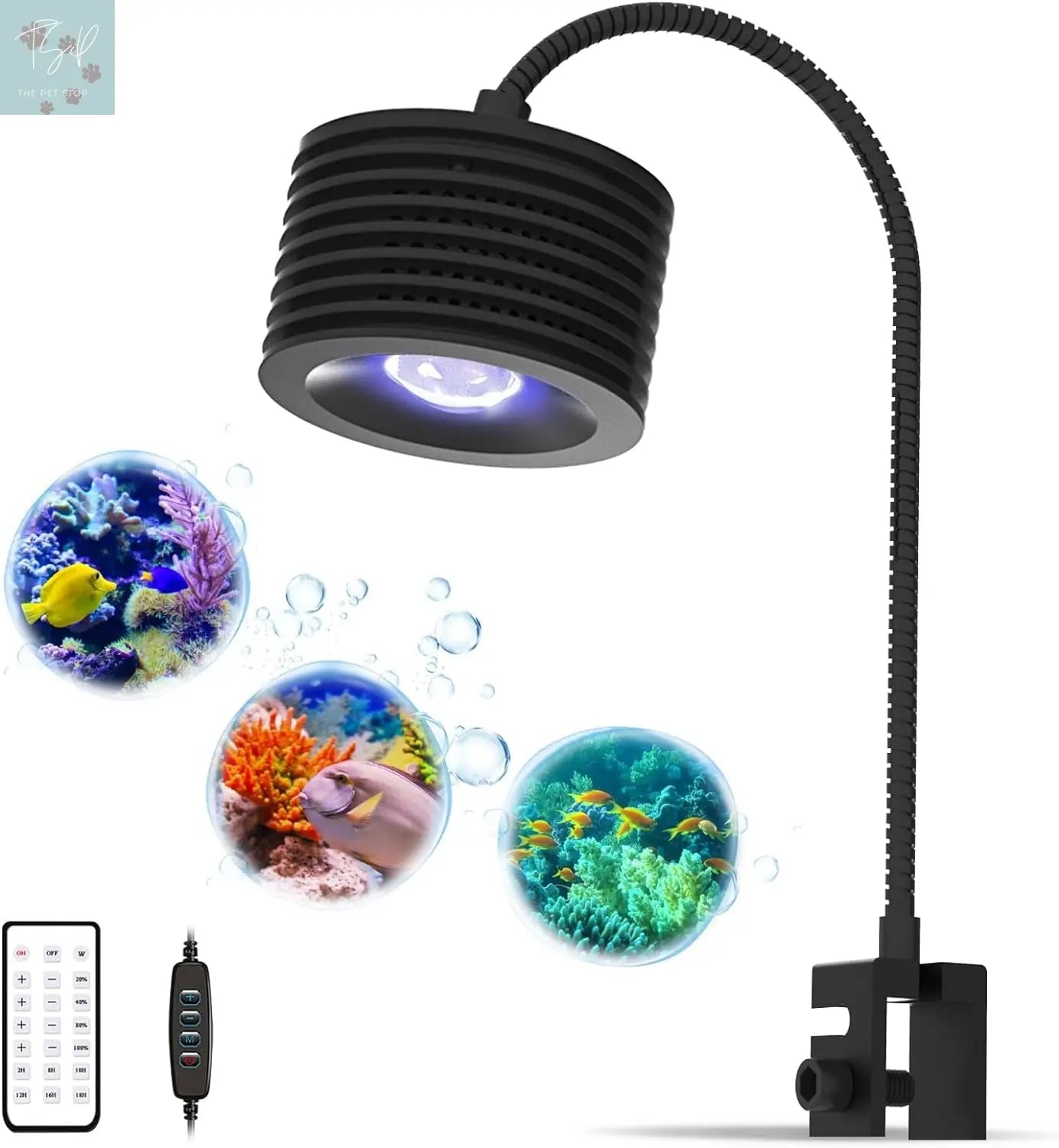 Lominie 6500K LED Aquarium Light for Planted Tanks with Remote Control and Gooseneck, Ideal for Freshwater Fish Tanks and Refugiums (A20 Freshwater) KOTO
