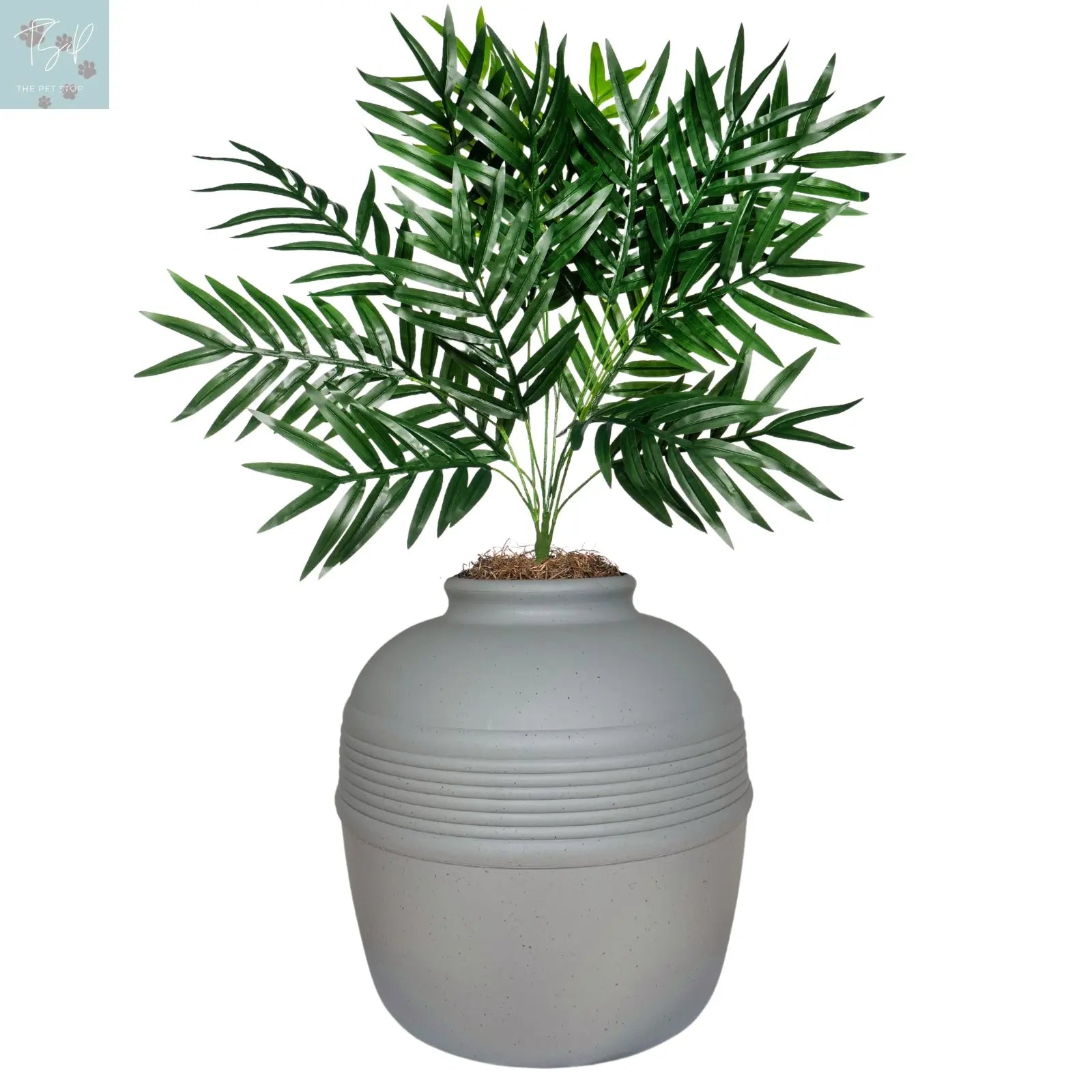 Discreet Litter Box Planter with Hooded Design and Artificial Plant for Pets Does not apply