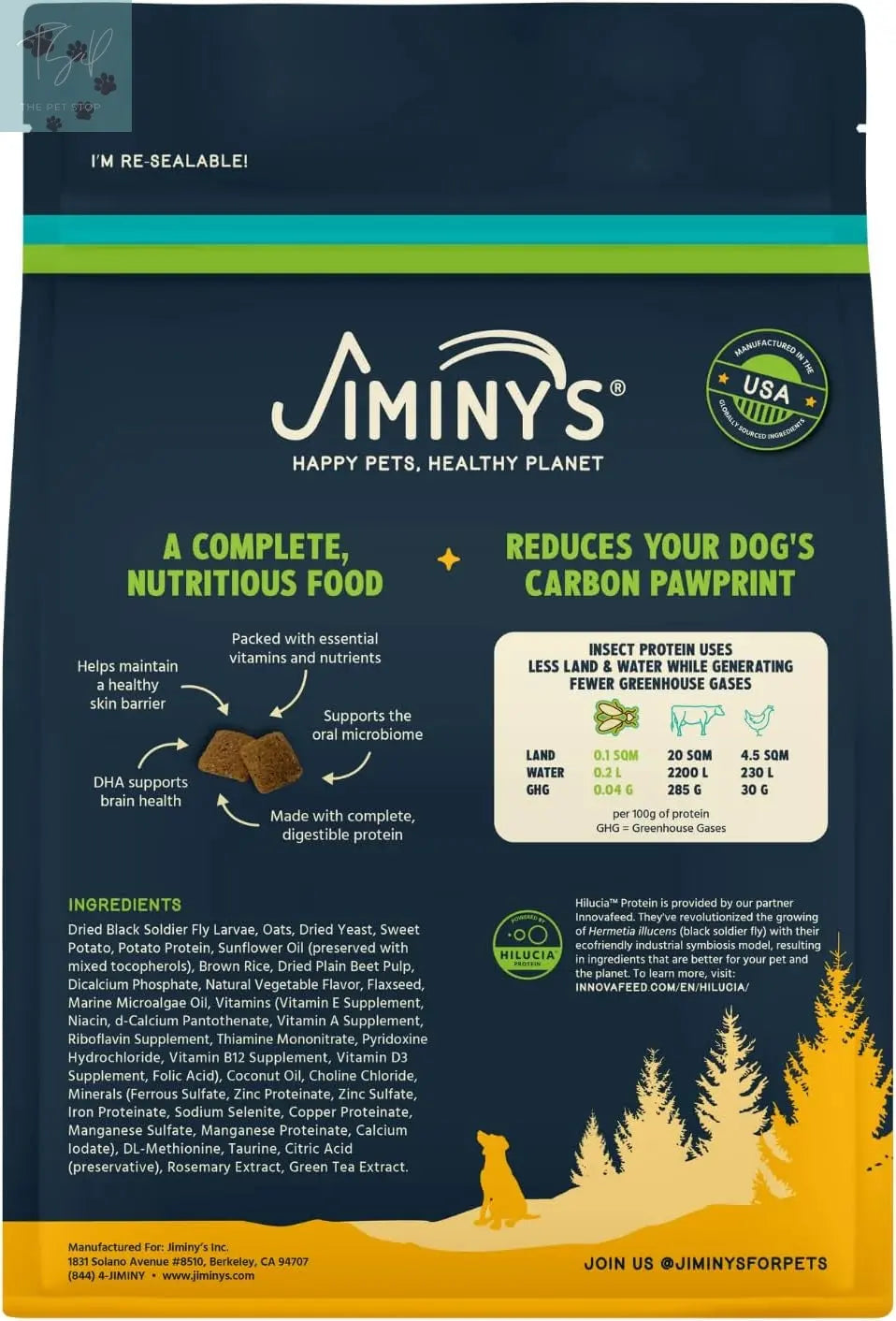 Jiminy's Good Grub Hypoallergenic Dry Dog Food for Healthy Skin and Coat and Improved Oral Health, 10 lb Bag, Made in the USA Jiminy's