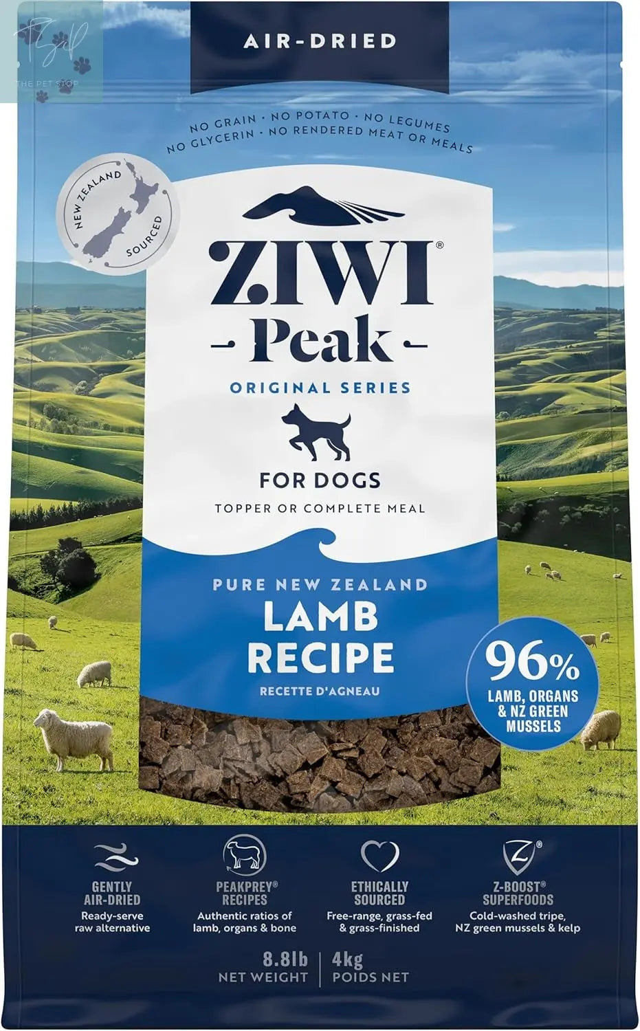 ZIWI Peak Air-Dried Dog Food - Tripe & Lamb Formula, All-Natural, High Protein, Grain-Free, Limited Ingredient with Superfoods (35.2 oz) ZIWI