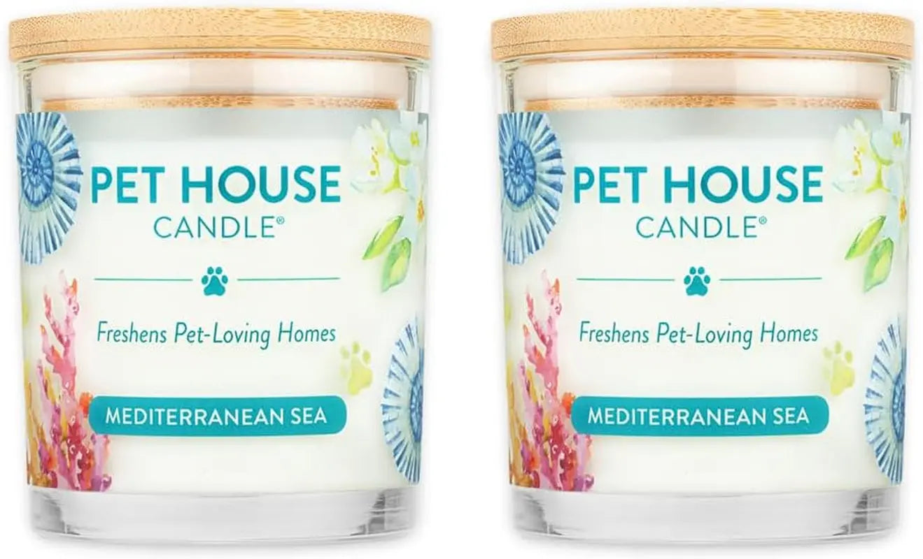 Elevate Your Home with One Fur All's Pumpkin Spice Pet House Candles - Long-Lasting, Eco-Friendly Odor Eliminators (Set of 2) One Fur All