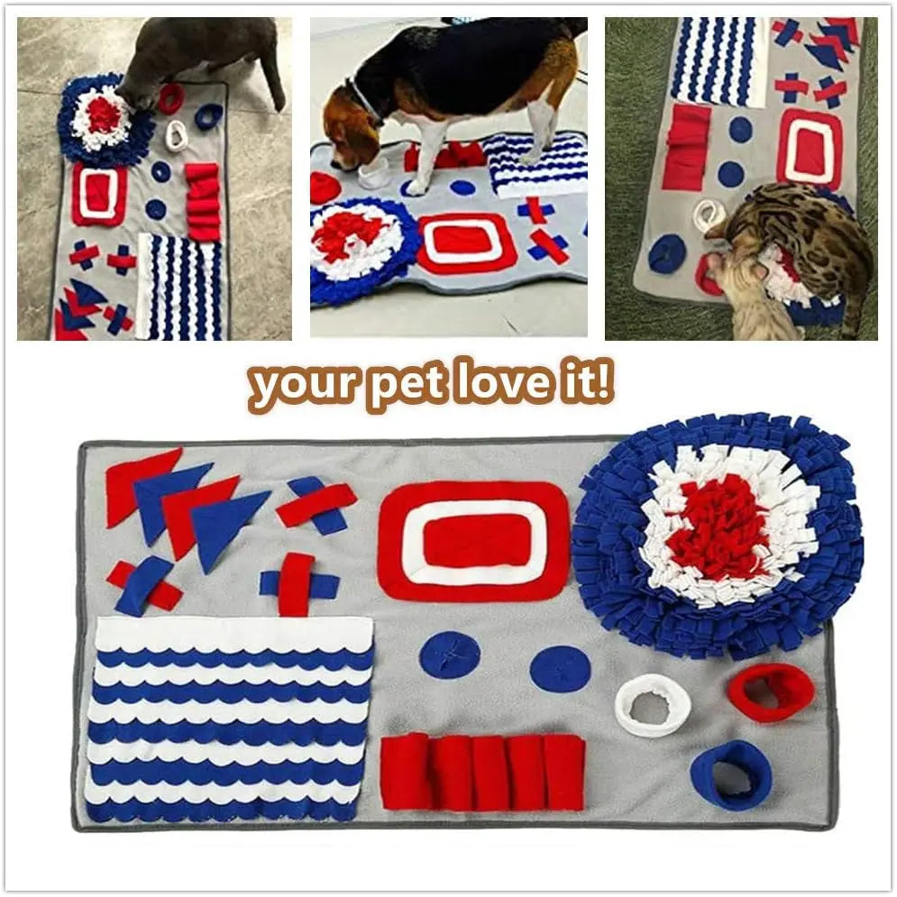 Brandname Miguo Interactive Pet Snuffle Mat for Dogs - Durable Slow Feeding Puzzle Toy, Encourages Natural Foraging Skills, Machine Washable (Grey Rectangle) Manufactuer