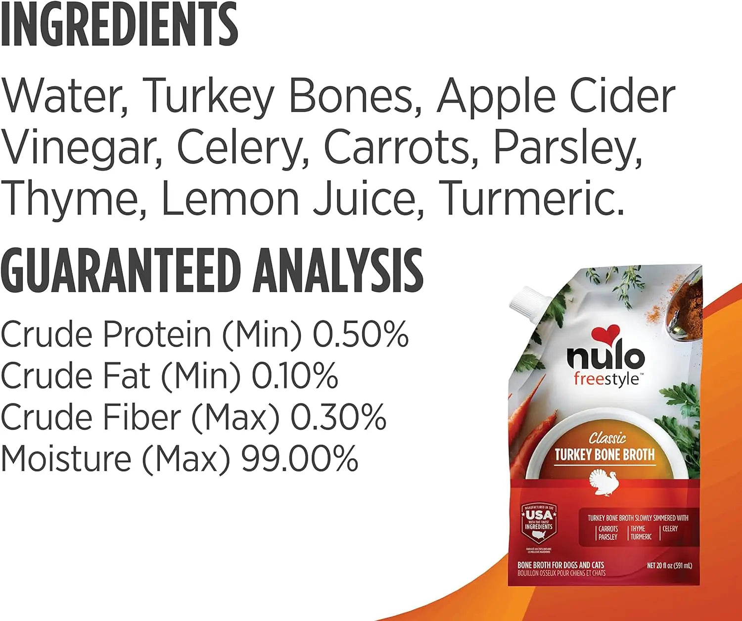 Nulo Freestyle Premium Bone Broth Food Topper for Cats & Dogs - Pack of 3, 20 Fl Oz | Boosts Coat & Skin with Collagen & Chondroitin! Nulo
