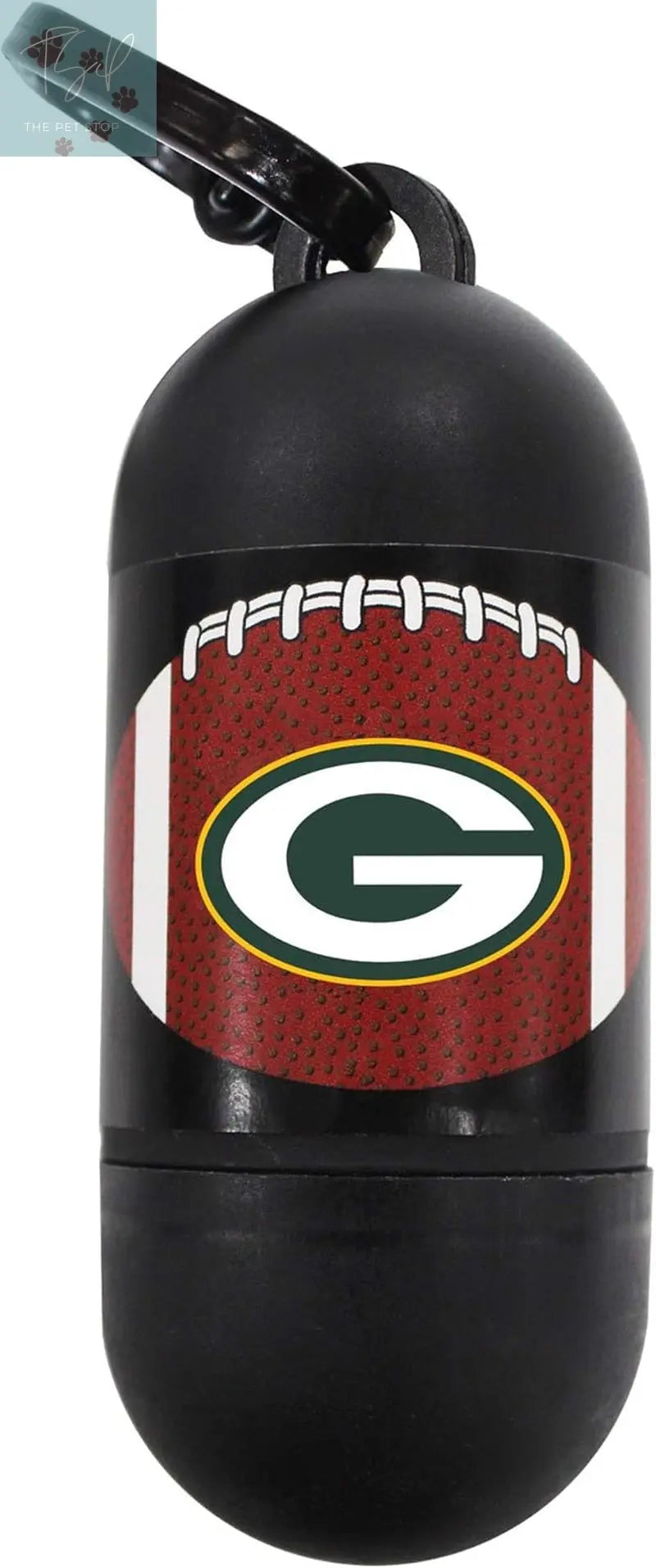 NFL Green Bay Packers Licensed Pet Waste Bag Dispenser with D-Ring for Leash and 600 Premium Garbage Bags Pets First