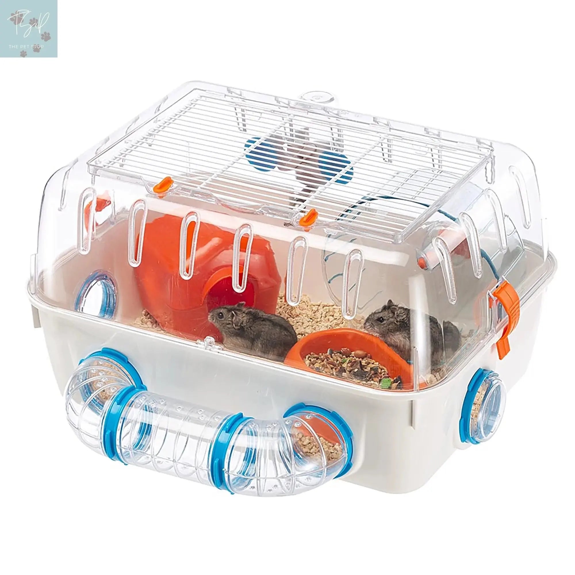 Ferplast Combi 1 Starter Hamster Cage | Includes Accessories | 15.94L X 11.61W X 8.86H Inches, Green Ferplast