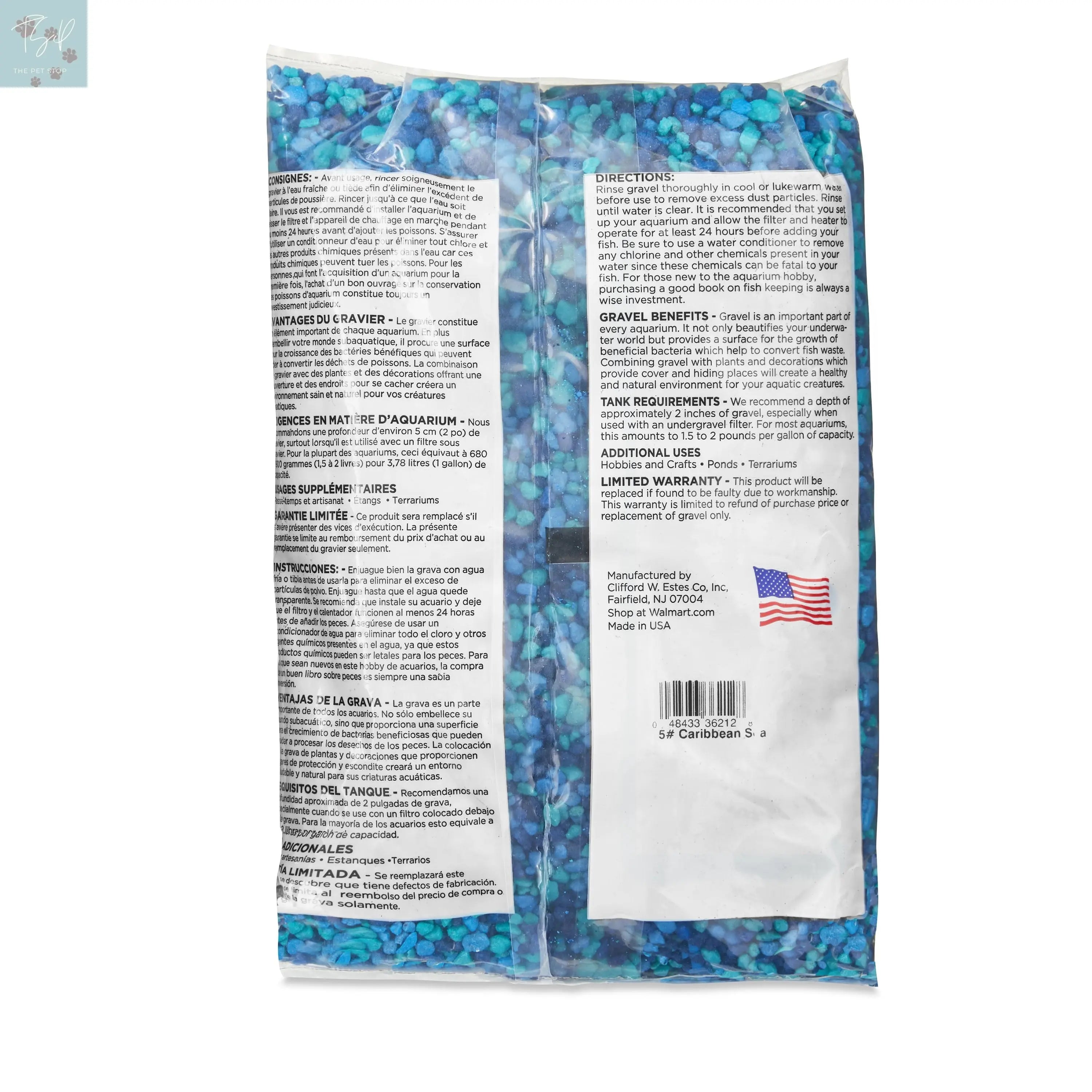 Aqua Culture Aquarium Gravel, Blue, 5-Pound Wal-Mart Stores, Inc.