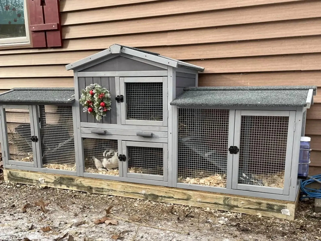 Aivituvin Wooden Outdoor Chicken Coop with Dual Run and Removable PVC Layer Aivituvin Inc