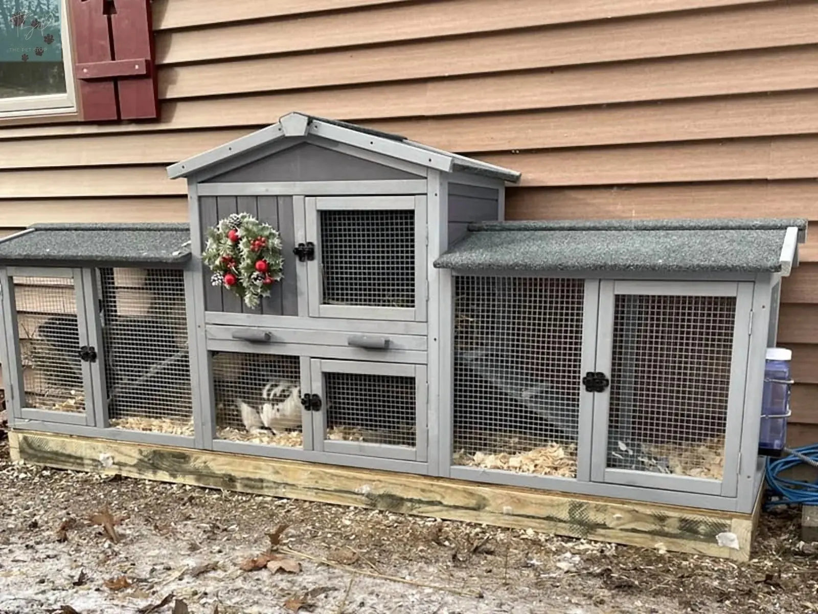 Aivituvin Wooden Outdoor Chicken Coop with Dual Run and Removable PVC Layer Aivituvin Inc