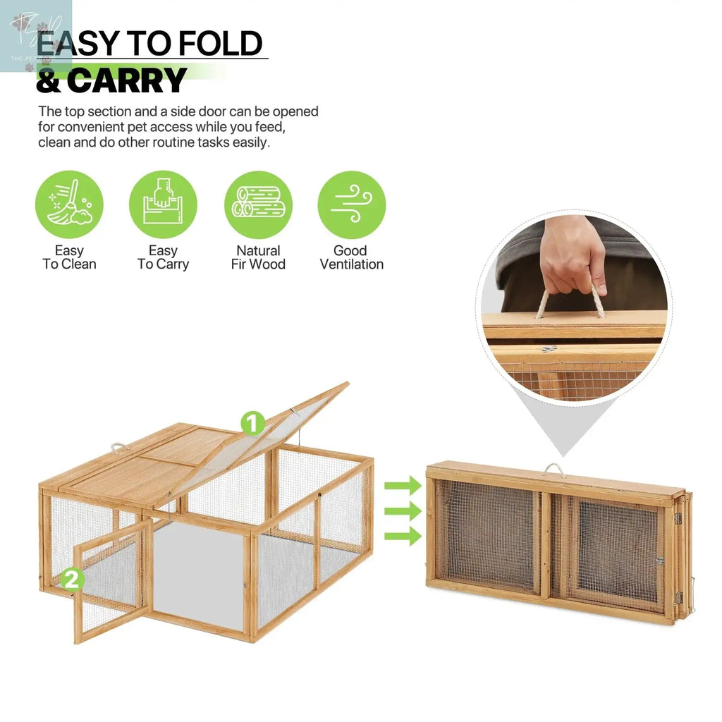 Magshion 45.5" Wooden Chicken Coop Rabbit Hutch Magshion