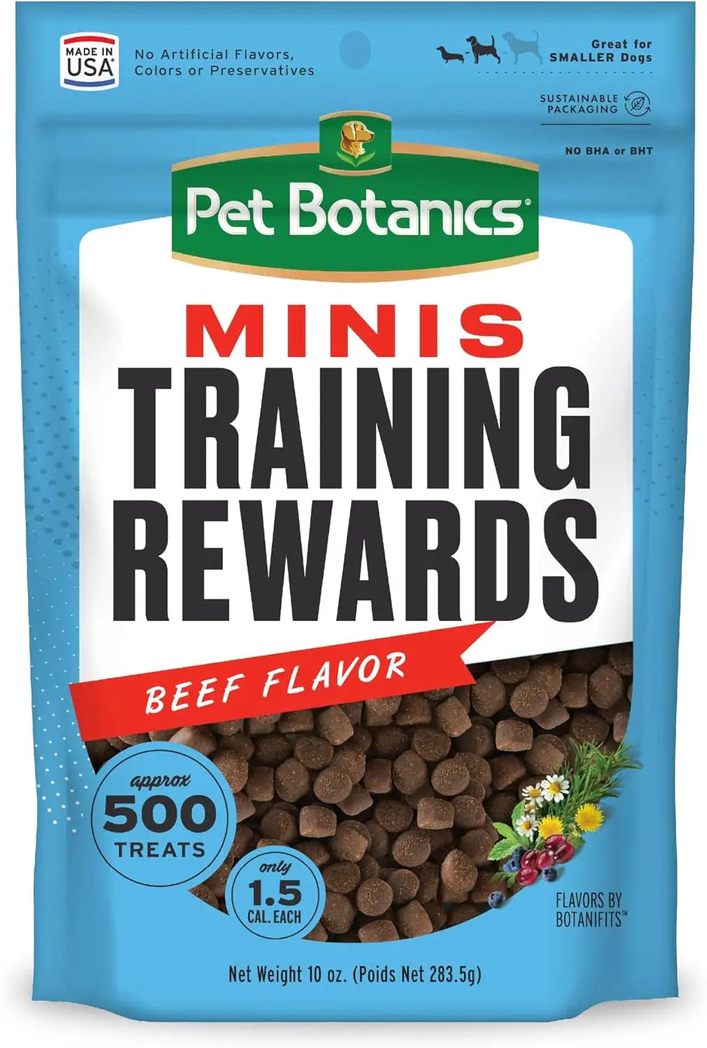 Deliciously Soft & Chewy Training Treats for Dogs - Pet Botanics 10 oz. Mini Chicken Flavor Rewards, Perfect for All Breeds! Pet Botanics