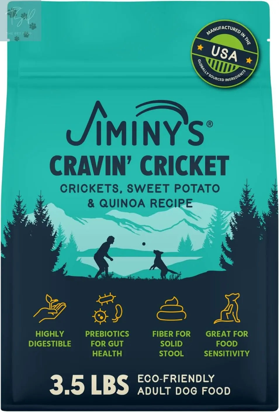 Jiminy's Good Grub Hypoallergenic Dry Dog Food for Healthy Skin and Coat and Improved Oral Health, 10 lb Bag, Made in the USA Jiminy's