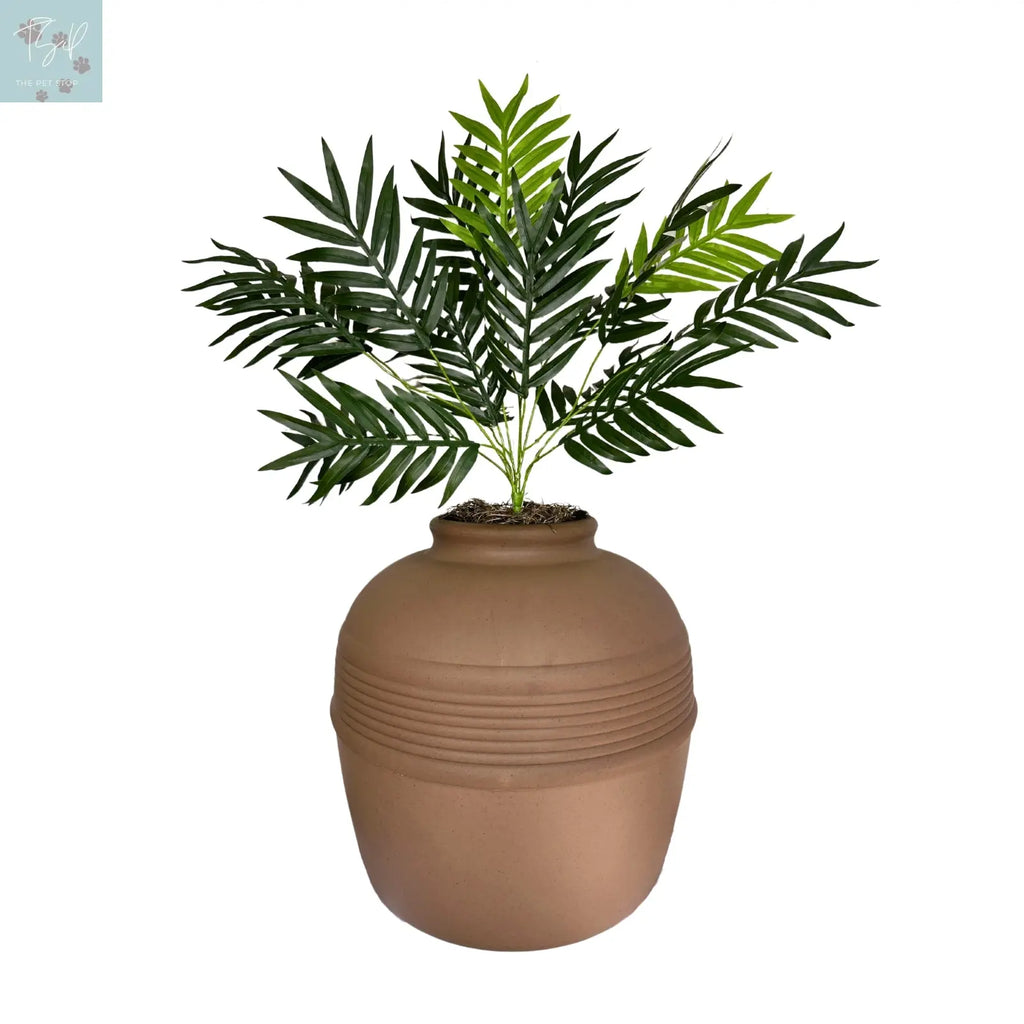 Discreet Litter Box Planter with Hooded Design and Artificial Plant for Pets Does not apply