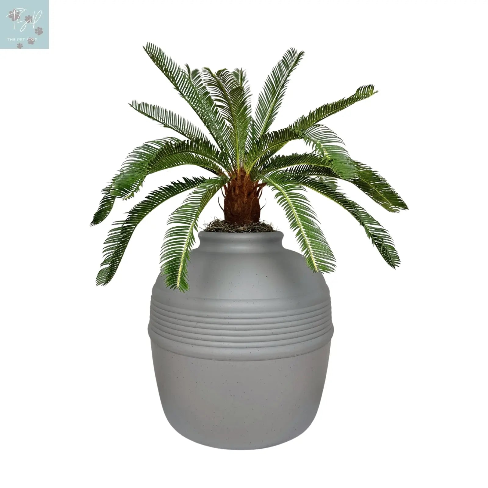 Discreet Litter Box Planter with Hooded Design and Artificial Plant for Pets Does not apply